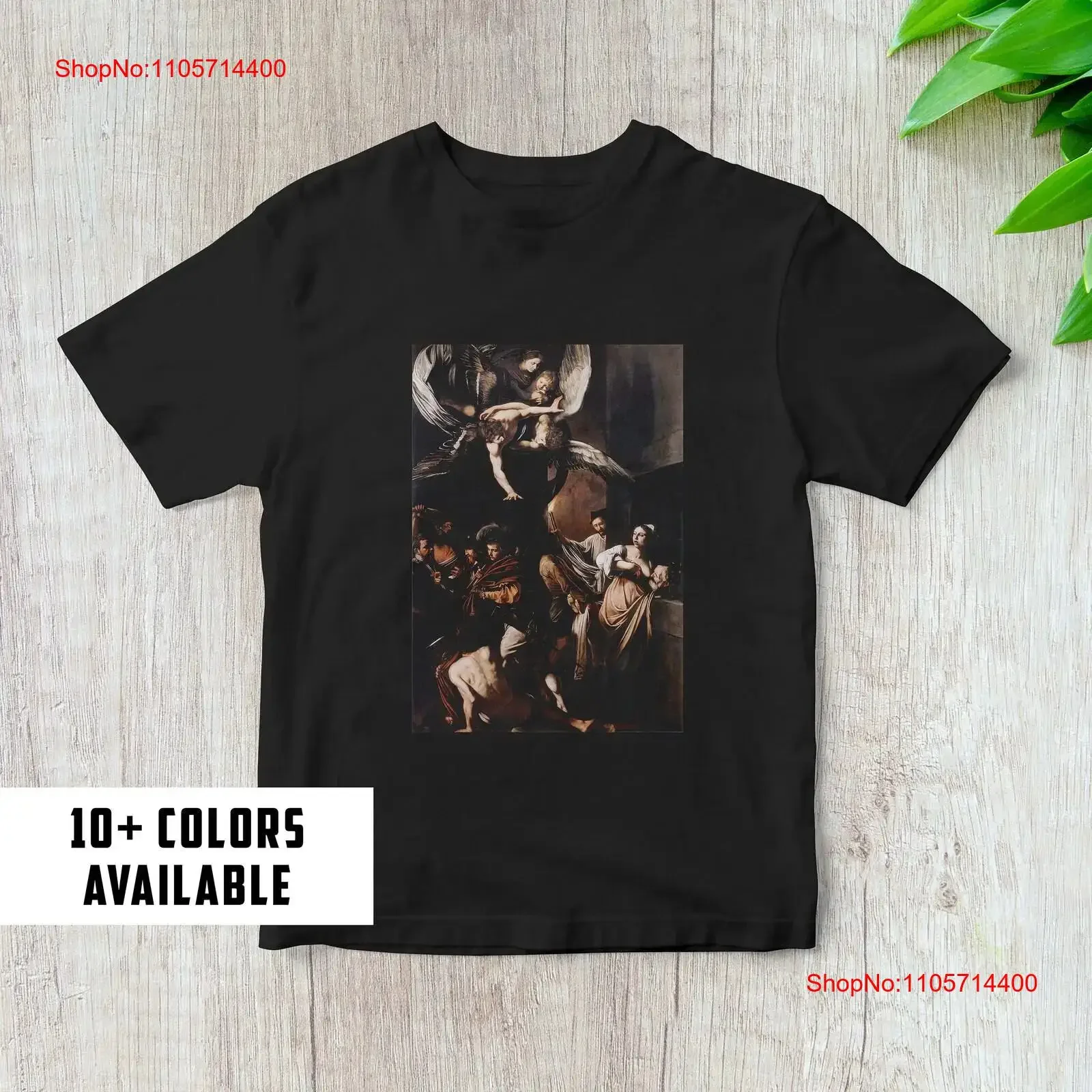 Art T Shirt Caravaggio The Seven Works of Mercy 1607 Vintage Aesthetic Renaissance vintage Washed Stretched Comfortable