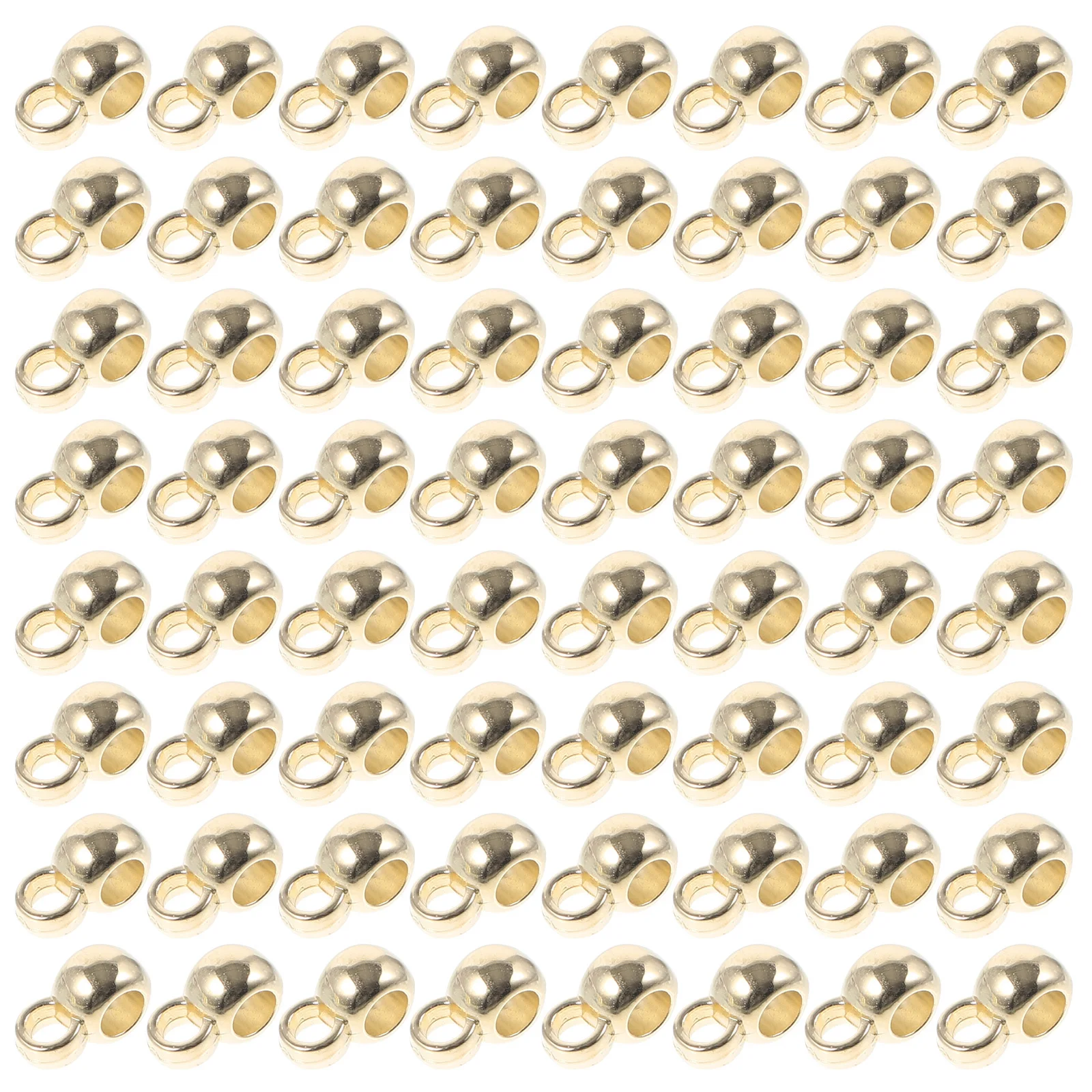 

100Pcs DIY Spacer Beads for Jewelry Making Decorative Bail Charms Connector Tube Beads Craft Supplies Simple Style Bulk Pack