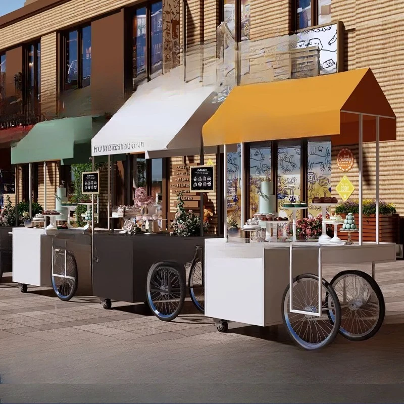 Nordic mobile stall square float outdoor wrought iron dining car night market cart scenic area sales truck coffee drink truck