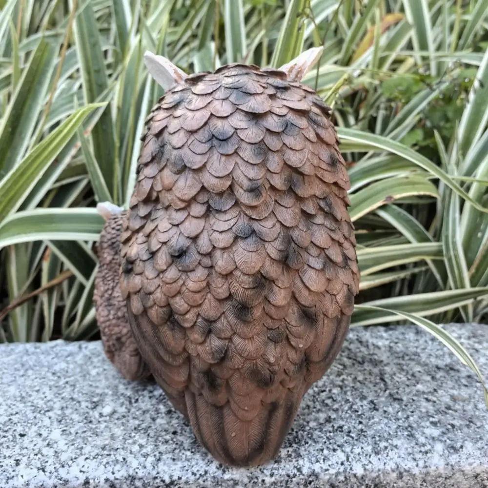 

Украшение сада, статуя совы из смолы, милая имитация животного, скульптура птицы, водонепроницаемые креативные фигурки совы, цветочный горшок