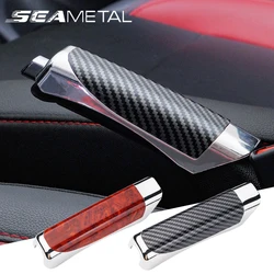 BLALION Universal Car Handbrake Grip Protect Cover Styling Carbon Fiber Decor Brake Decoration Shell SUV Interior Accessories