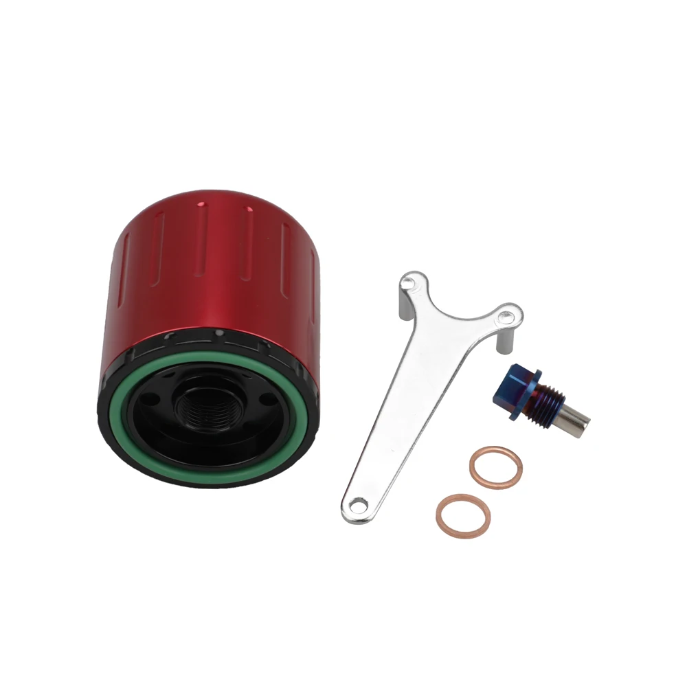 Ölfilter passt für Toyota 1/4-16unf Gewinde 3/4 Edelstahl High Flow Filter mit Magnet CNC Shell wasch bar wieder verwendbar