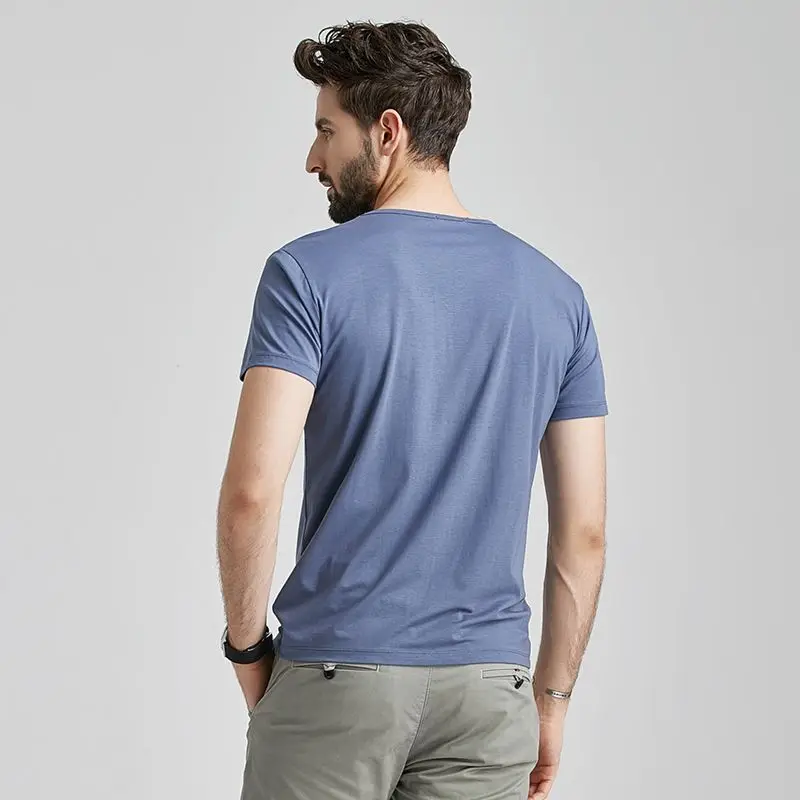 

Cool Sensation round Ne ort Sve Men's T-irt Pure Color Base irt f Sve Ice Silk Summer Loose Fit Basic Sle