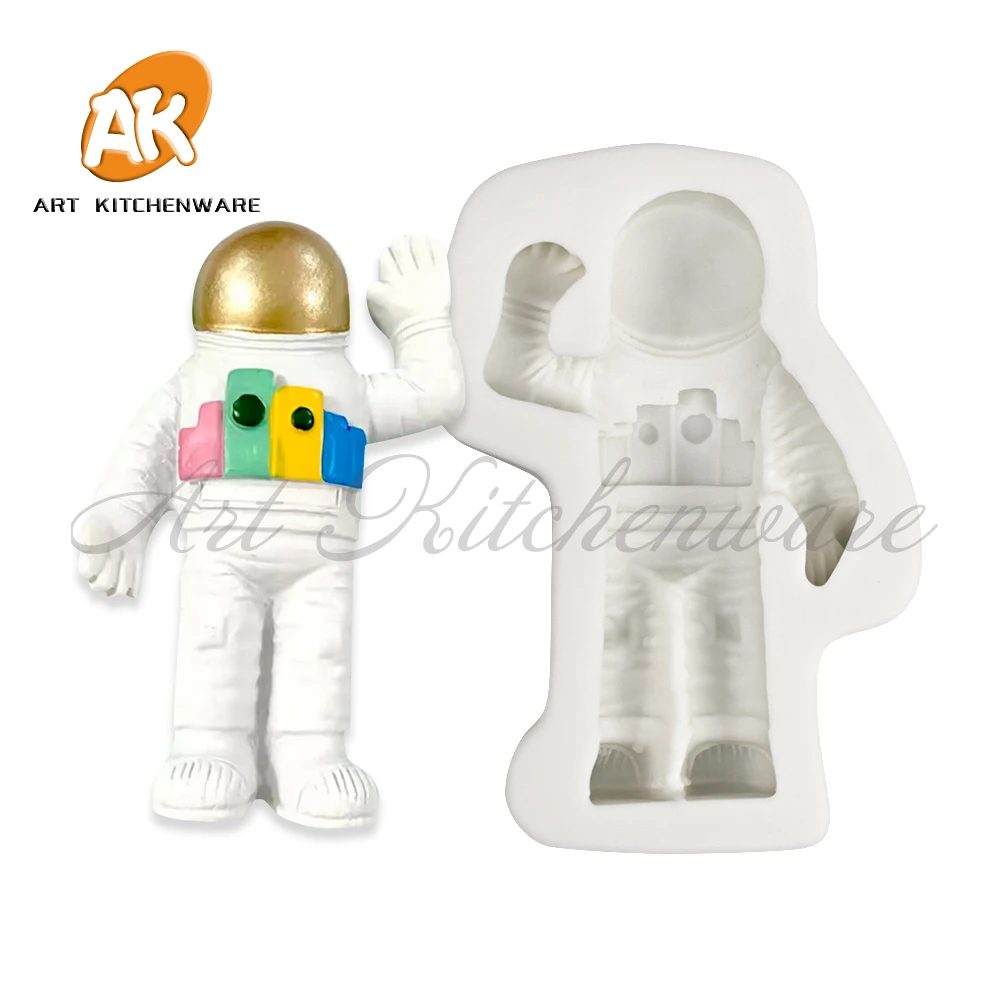 

Space Series Cute Astronaut Silicone Mold Fondant Cake Mold Chocolate Mould Bakeware Cake Decorating Tool Pastry Tools Resin Art