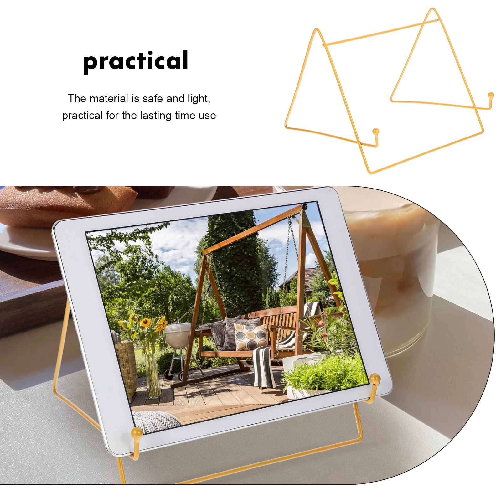 

2 шт., подставка для плоской панели, многофункциональная подставка для дисплея, настольный держатель для книг, рамка для фототабличек, стеллаж для кухни, отеля, ресторана