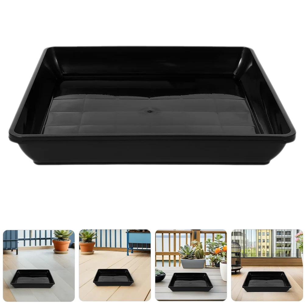 

6Pcs Square Plastic Saucer Tray Elegant Design for Succulent Bonsai Pot Water Collector Indoor Outdoor Plastic Plant Saucer
