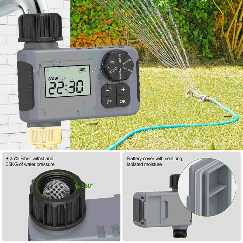 

367A Sprinkler Hose Timers Programmable Water Timers for Garden Hose Automatic Manual Watering System Outdoor Faucet Timers