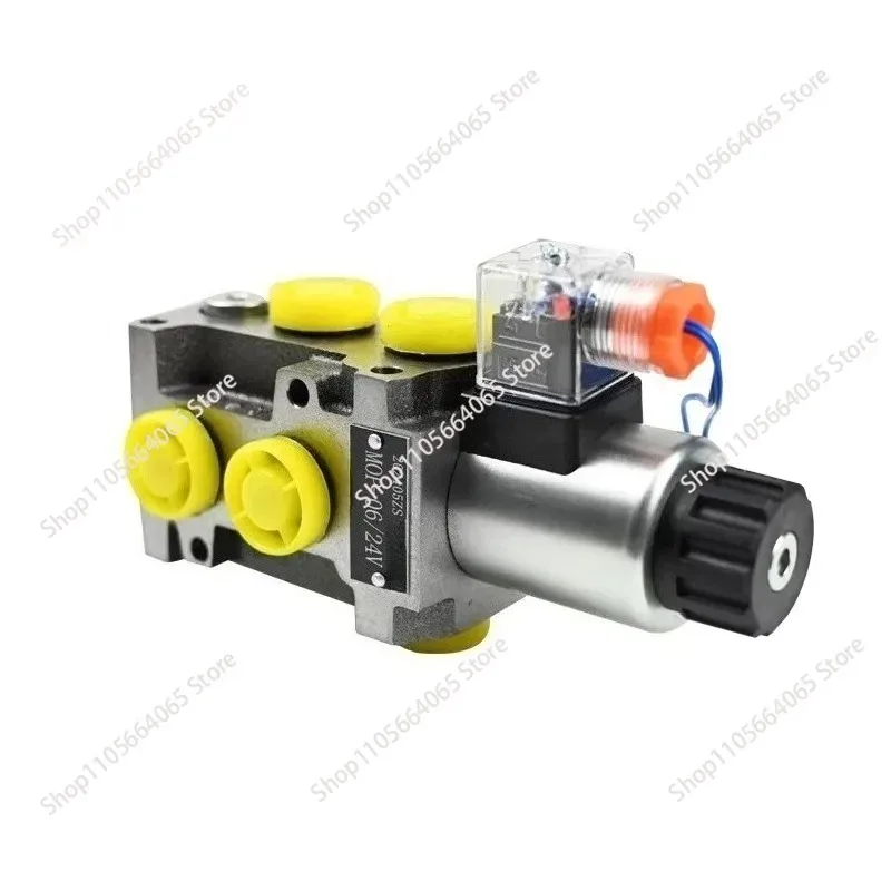 2-Position 6-Port Solenoid Valve - Oil Circuit Expansion & Switch Valve for Log Grabber, Excavator, Winch (Multi-Oil Return)