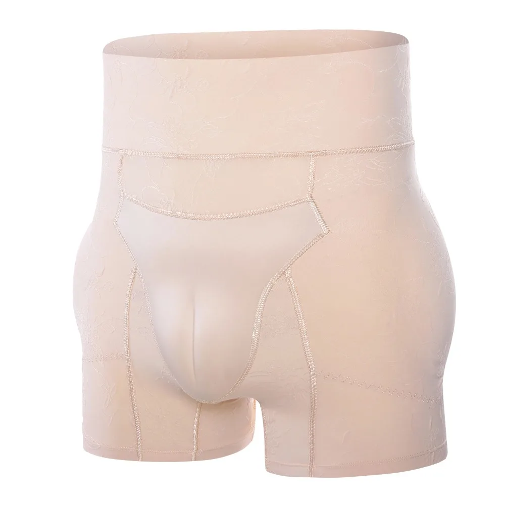 Men's Fake Vaginal Padded Shaping BriefsHiding Gaff Panties Boxers Shorts Transgender Crossdressing Sexy Butt Lifter Underwear