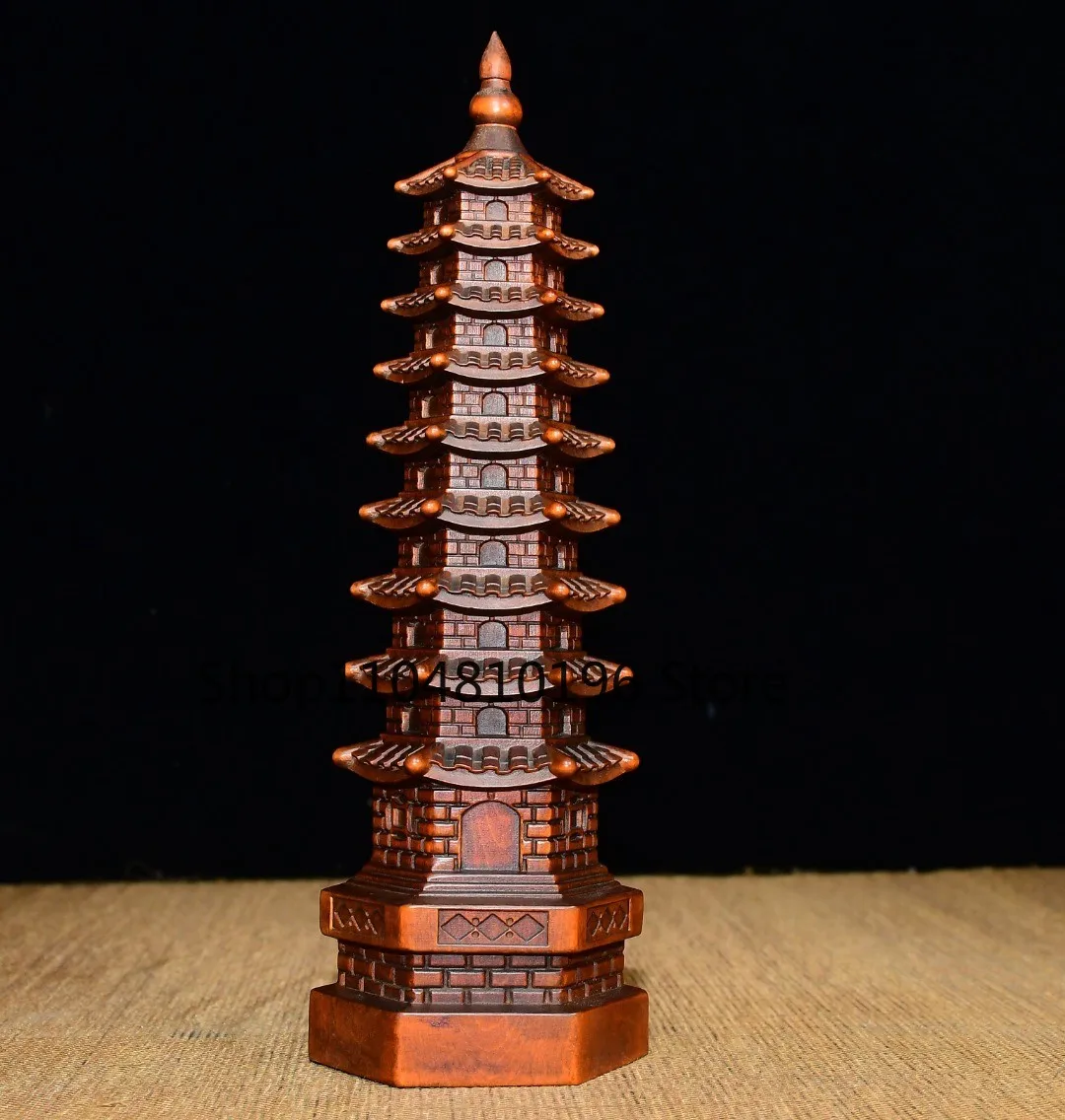 Boxwood Nine Story Wenchang Tower Buddha Pagoda Worship Hall Town house