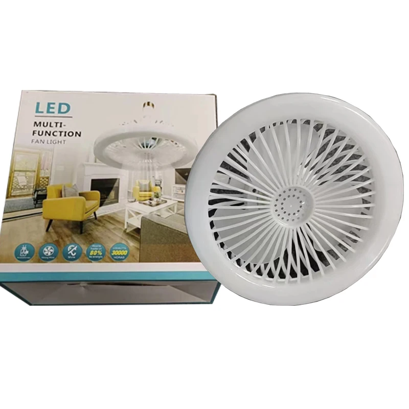 

Потолочный вентилятор 30 Вт с подсветкой и основанием преобразователя лампы управления с дистанционным управлением для спальни, гостиной, дома, 3 скорости, вентилятор для ароматерапии