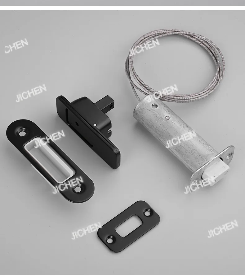 مزلاج مغناطيسي غير مرئي، باب دخول الباب الخشبي، مزلاج مخفي، باب مزدوج، كتم الصوت التلقائي #1