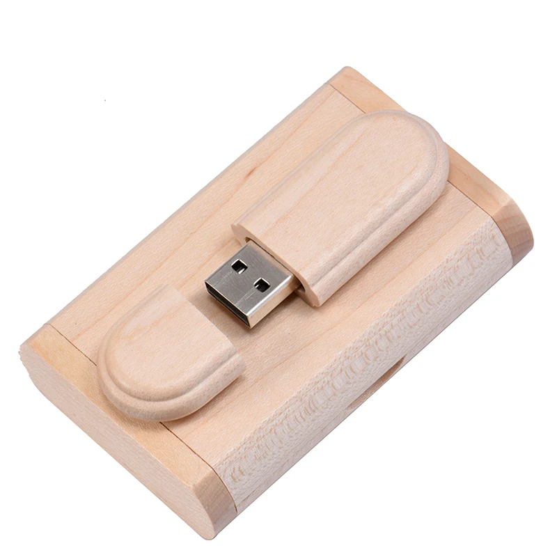 Wooden USB Flash Drive Creative Business Gifts Memory Stick Real Capacity  Pen Drive Beech Pendrive 128GB 64GB 32GB USB Stick