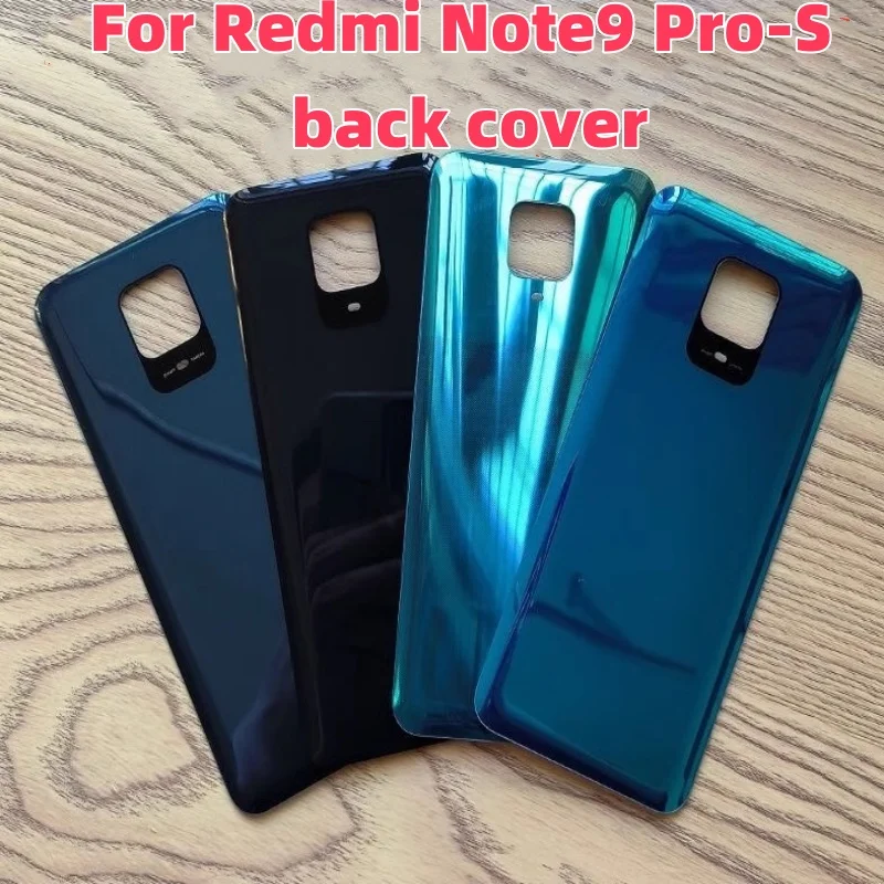 For Xiaomi Redmi Note 9S / Note9 Pro  Battery Back Cover Glass Panel Rear Door Battery Housing Case Adhesive Replacement