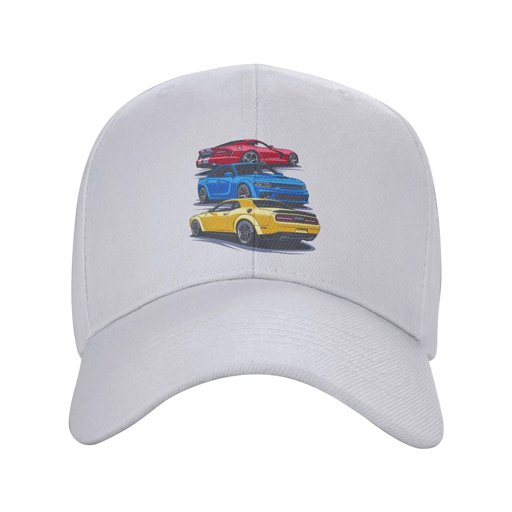 Fashion American Muscle Crew Viper Charger Challenger Curved Brim Baseball Cap Street Outings Visor Hat