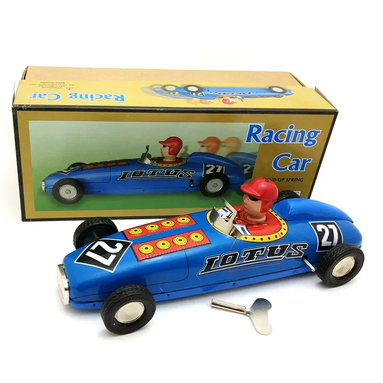 Jouet de collection rétro en métal 18/F1 pour adultes, voiture de course Jason Racer, figurines d\'horlogerie, modèle vintage, cadeau amusant