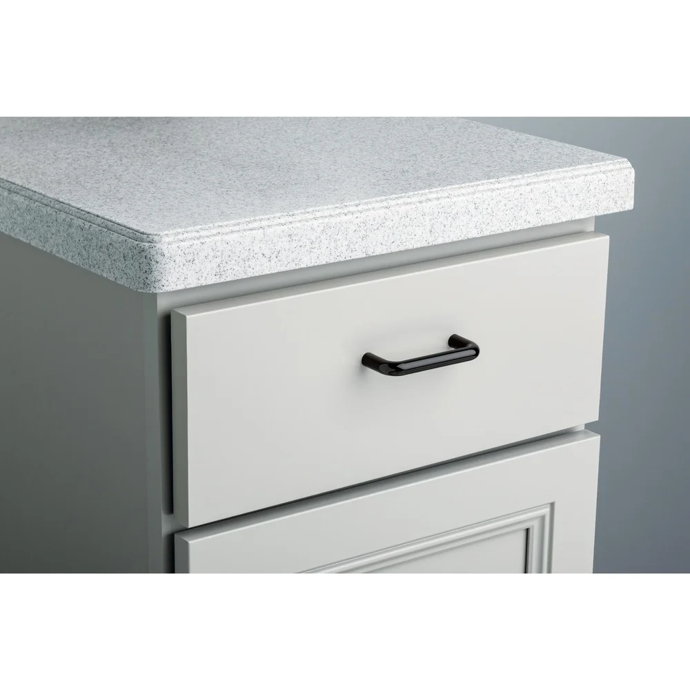 6 Pack 3 Inch Black Plastic Cabinet Drawer Pulls Casual Design Easy Installation Hardware Included Home Decor Upgrade