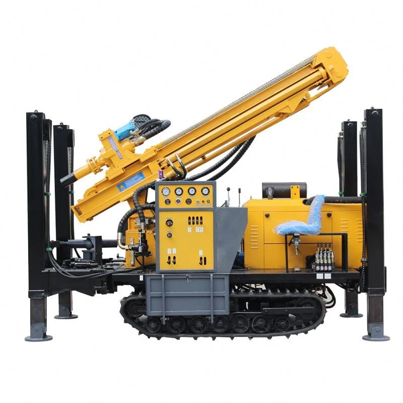 High Efficiency 100m 200m Deep Hydraulic Water Well Hard Rock Drill Rigs for Sale  Track-type Hydraulic Water Well Drilling Rig