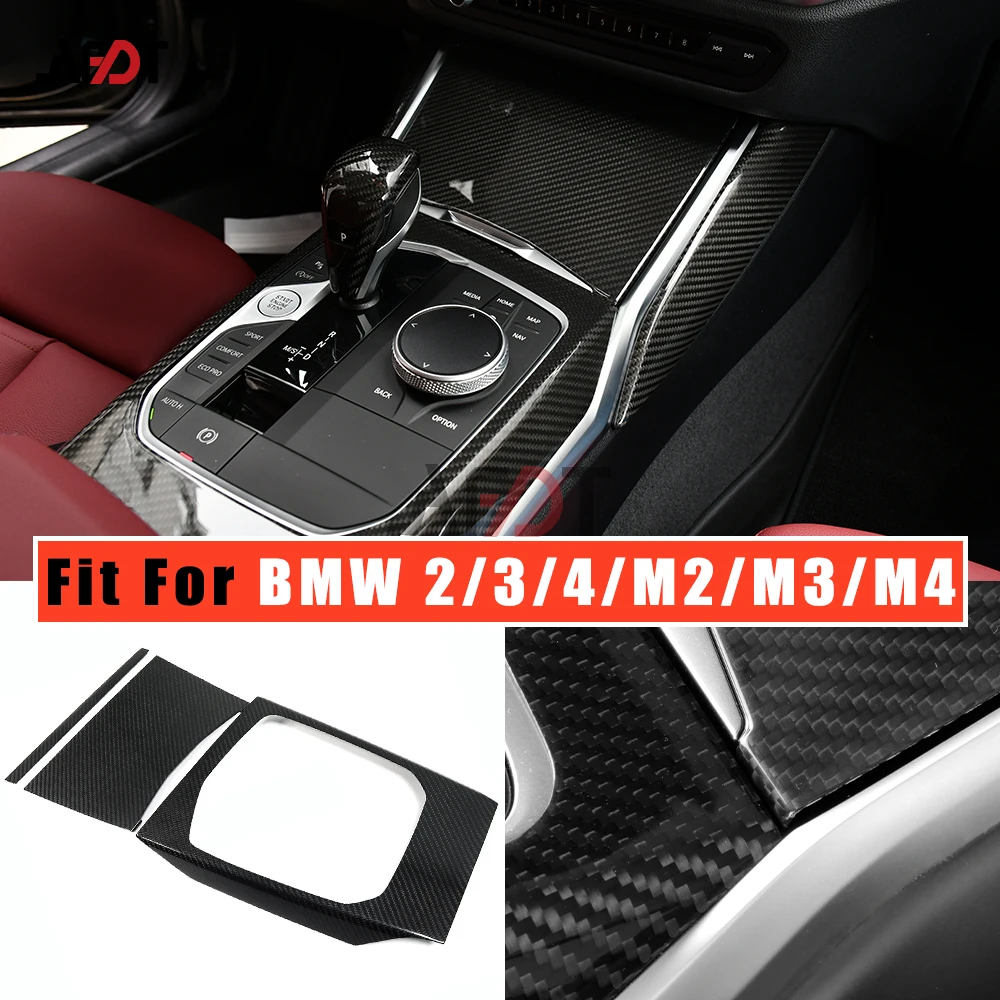 

Крышка панели переключения передач из настоящего углеродного волокна LHD RHD для BMW 2 3 4 серии G20 G21 G22 G42 G80 G81 M3 G82 G83 M4 G87M2