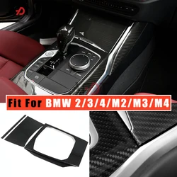 純正カーボンファイバーセンターコンソールギアシフトパネルカバー、BMW 2、3、4シリーズ、g20、g22、g42、330i、325i、430i、m3、g80、m4、g82用トリムafdt