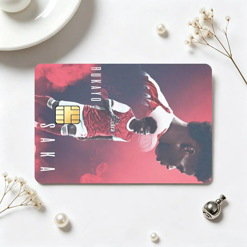 Football B-Bukayo Saka 7  Credit Card HD Stickers Game Card Decal Small Chip Waterproof Sticker Gift