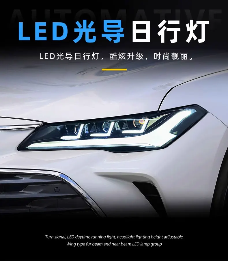 

Car Headlights for Toyota Avalon LED Headlight 2019-2024 Headlights Avalon DRL Turn Signal High Beam Angel Eye Projector Lens