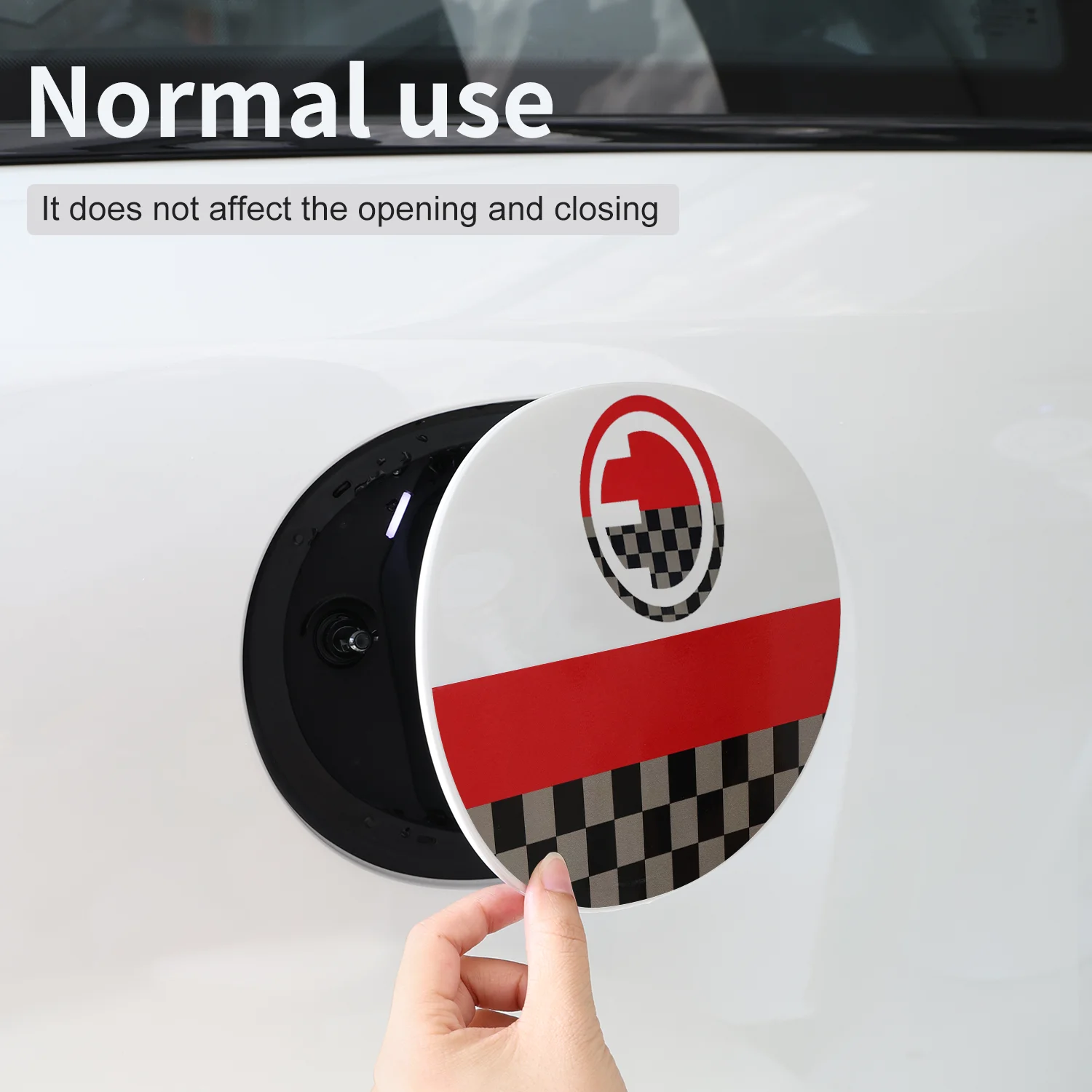 سيارة شحن ميناء غطاء ملصق لميني كوبر E/SE J01 EV 2024 2025 السيارات الداخلية لاصقة تزيين اكسسوارات السيارات