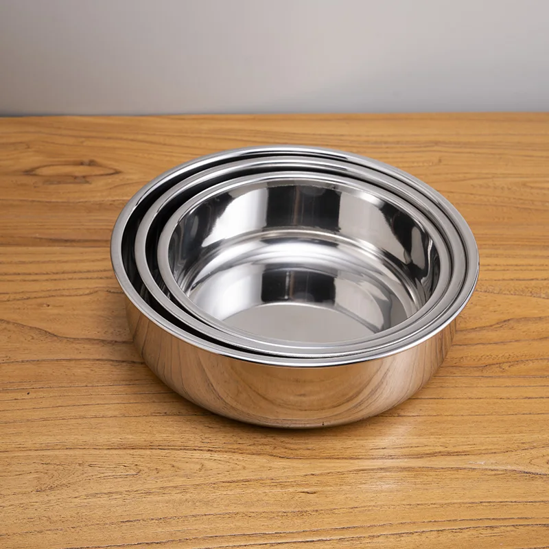 

Глубокая круглая форма для выпечки из нержавеющей стали 304, с прямым дном, для салатов и фруктов, в китайском стиле