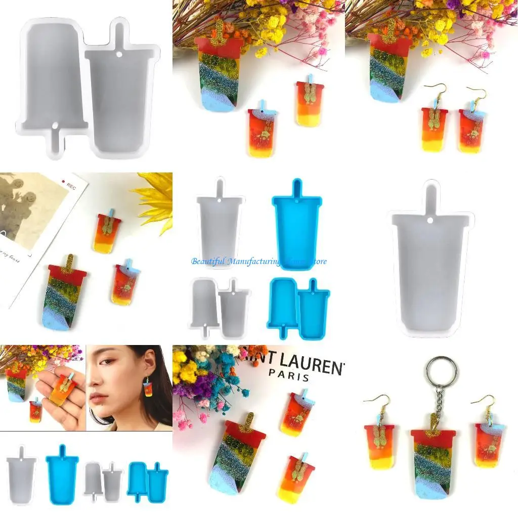 

E56A Earrings Pendant Silicone Mold Water Cup Molds for Home Decoration Jewelry Tool