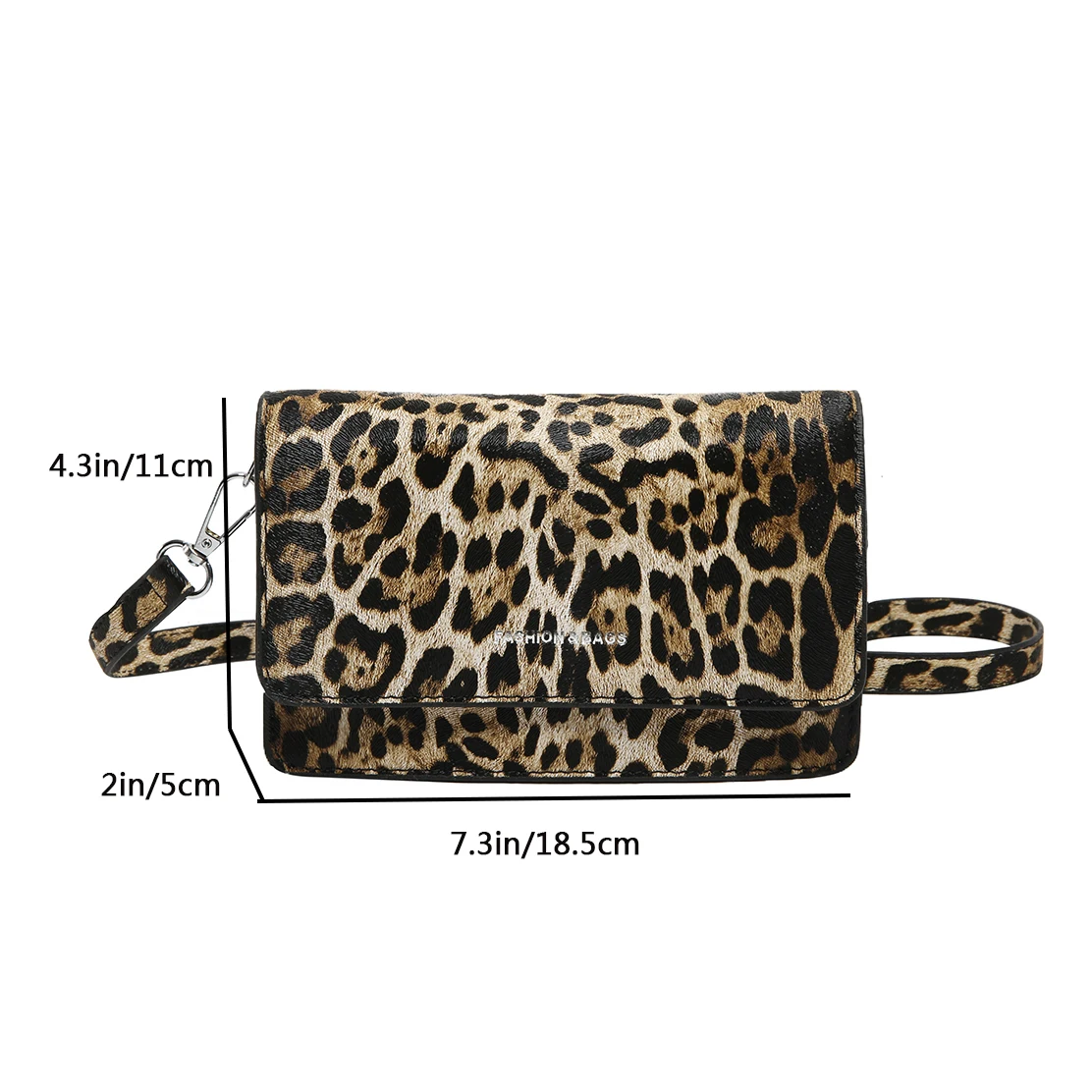 Leopard Pattern Crossbody Purse 2023 Luxury Handbag Shoulder Bag Brand Khaki Leather Flap Messenger Bag Mini Female Bolsos