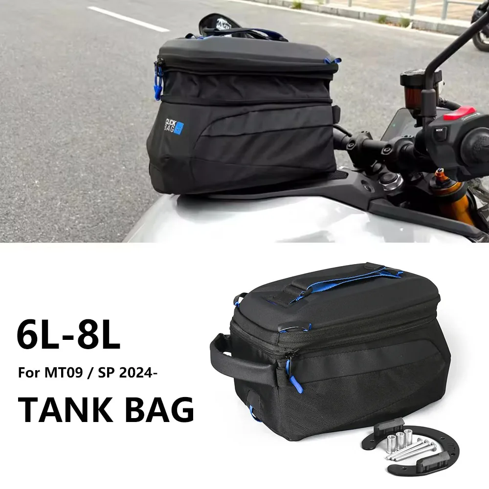 

Для Yamaha MT09 2024 2025 2026: Сумка на бак для хранения багажа, 6-8 л, аксессуары для мотоциклов MT 09 SP MT-09 MT09 SP, сумка на топливный бак