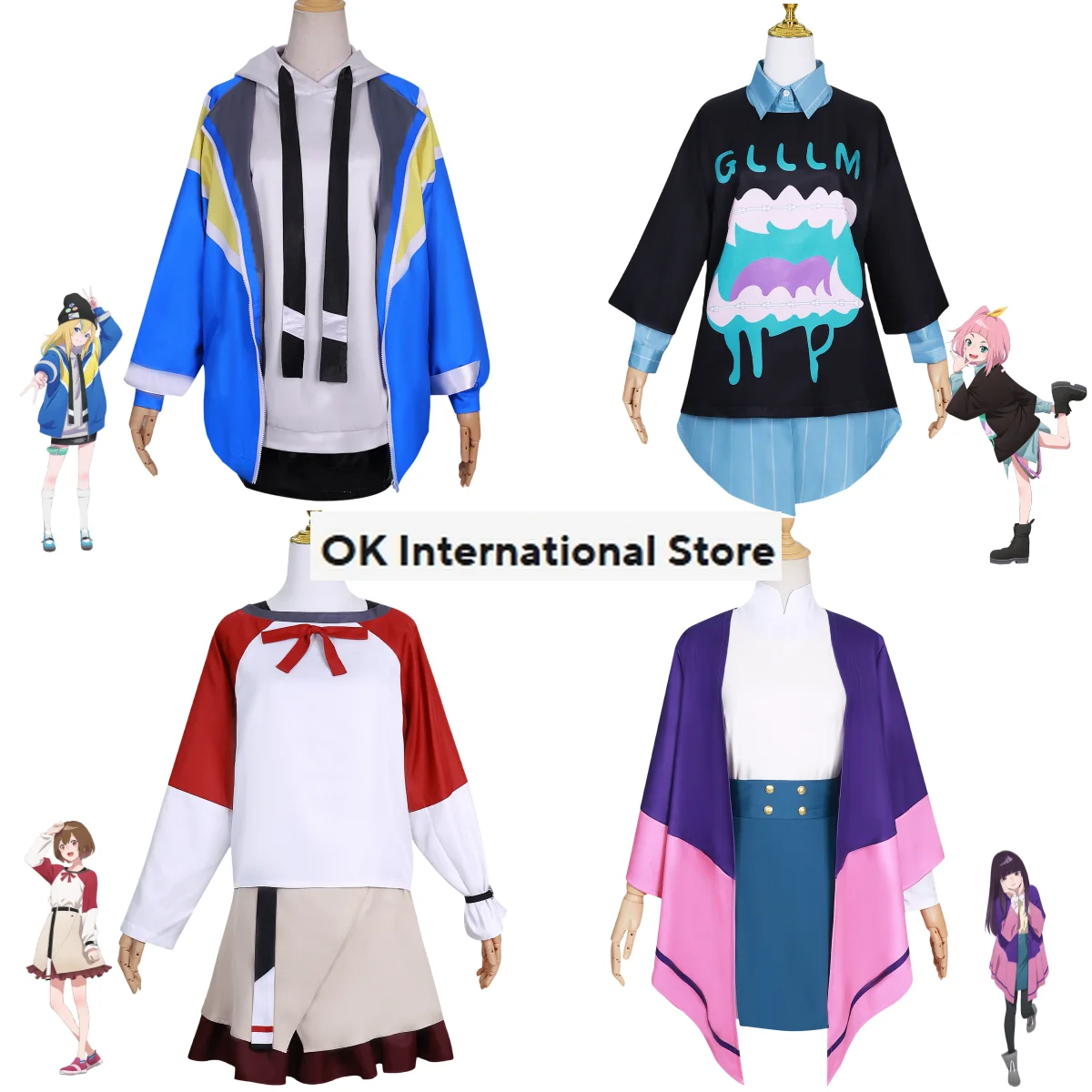 2024 New Jellyfish Can't Swim in The Night Watase Kivi Yamanochi Kanon Takanashi Kozuki Mahiru Cosplay Costume Skirt Kawaii Suit