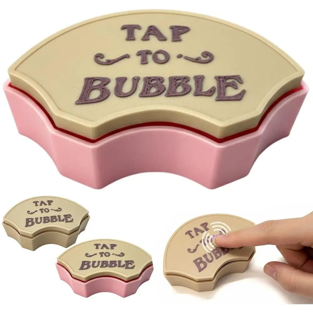 New Fan-Shaped Tap to Bubble Clicky Fidget Button Handheld Stress Relief Press-Type Fingertip Sensory Fidget Button Home Office