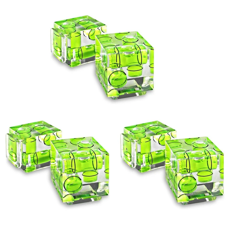 2025 New-Triple 3 Axis Hot Shoe Bubble Spirit Level Compatible For Canon Nikon Pentax DSLR Camera (6 Pack)