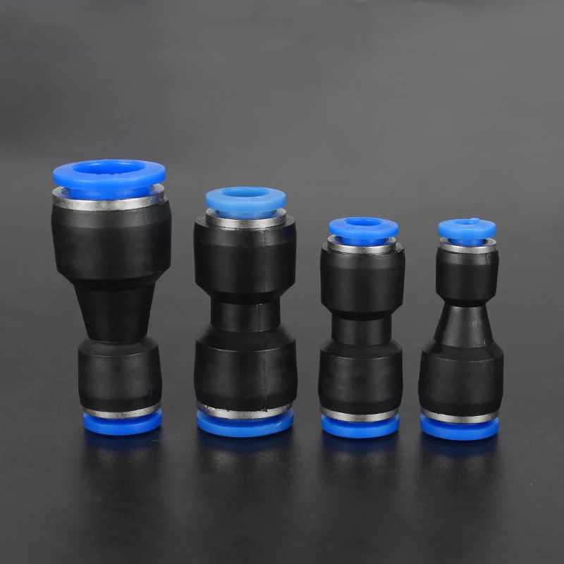 60PCS Pneumatic Fitting Plastic Connector PU-4mm PU-6mm PU-8mm 10mm 12mm Air Water Hose Tube Push in Straight Gas Quick Coupler