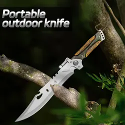 1pc Outdoor Multi-function Military Tactical Knife, Fixed Blade and Sheath, Self-Defense, Suitable for Wilderness Survival Knife