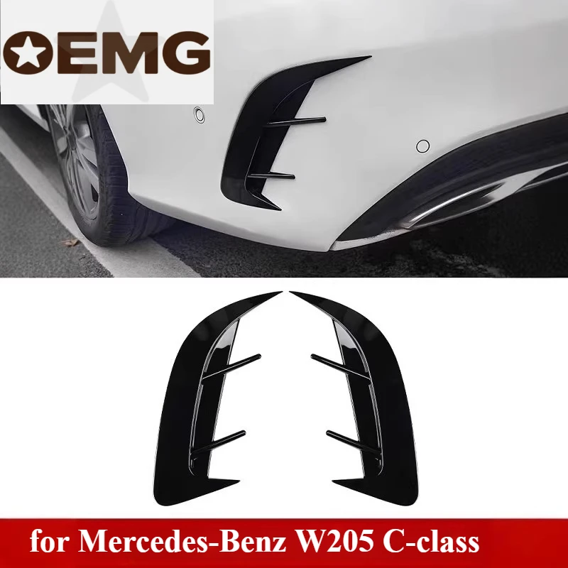 

Used for Mercedes-Benz W205 C-class C200 300 exterior modification rear wind knife decoration bright strips, 2015-2021