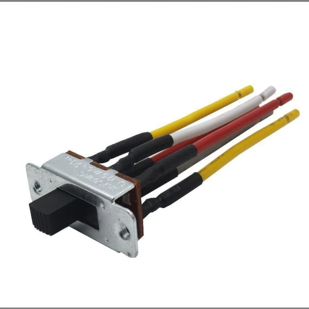 Industrial Power Toggle Switch ZE209 6 Pin 2 Position Electrical Device With Connecting Wire Harness Assembly