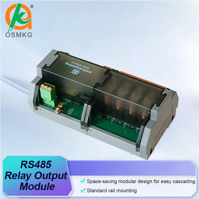 oshangming-4リレー出力モジュール-rs485-lan-dc12-24v-modbus-rtu-tcp対応-ホームオートメーション用