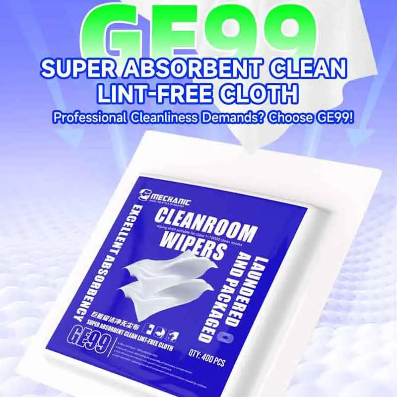 

Mechanic GE99 400PCS Super Absorbent Clean Lint-free Cloth for Phone Laptop Tablet LCD Screen Camera Glass Dust Cleaner Wipes