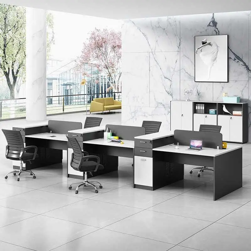 Employee desk, office furniture, station screen card space 2/4/6, employee desk combination, modern and simple booth