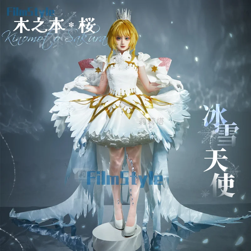 

Anime Card Captor KINOMOTO SAKURA Cosplay Costume Uniform Halloween Carnival Party Christmas Play Role Clothes Clothing