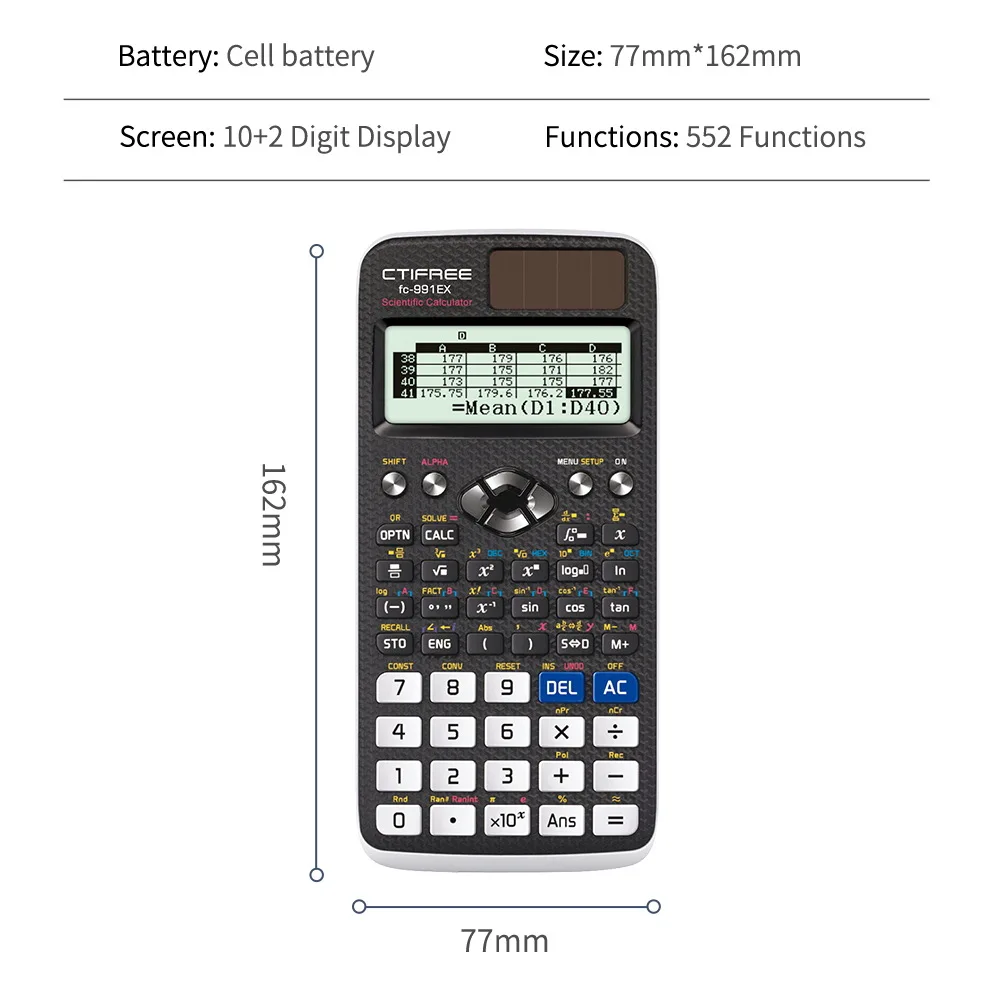 FX991EX Scientific Calculator: Function Capabilities, Matrix & Complex Number Equation Solving