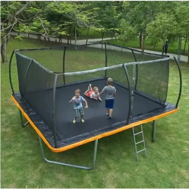 

Large Custom-Size 8FT 10FT 12FT 14FT 16FT amusement equipment trampoline park with protective net trampoline for children