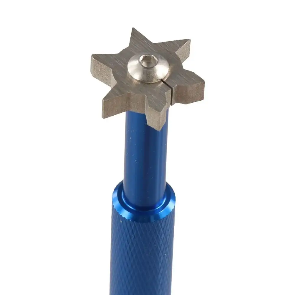 

Прочная точилка для гольф-клуба, чистящая головка, нескользящий инструмент для заточки канавок для гольф-клуба, клиновый сплав, 6-цветная точилка для гольфа