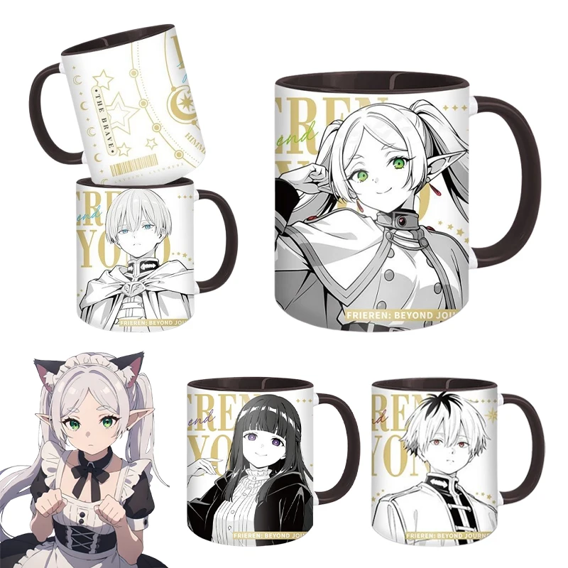 

Frieren Himmel Fern Stark Керамические кружки Кофейные чашки Симпатичные аниме Чашка для чая и воды Большая емкость Кружка для завтрака Посуда для напитков Подарок на день рождения