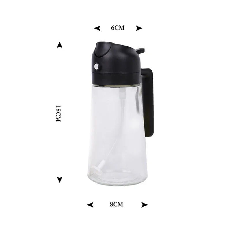 2in1 500 مللي البلاستيك رذاذ الزيت البخاخ زجاجة رذاذ موزع الزيت جرة الزيت إبريق زجاجي شواء المطبخ الخبز تحميص نزهة المطبخ أداة