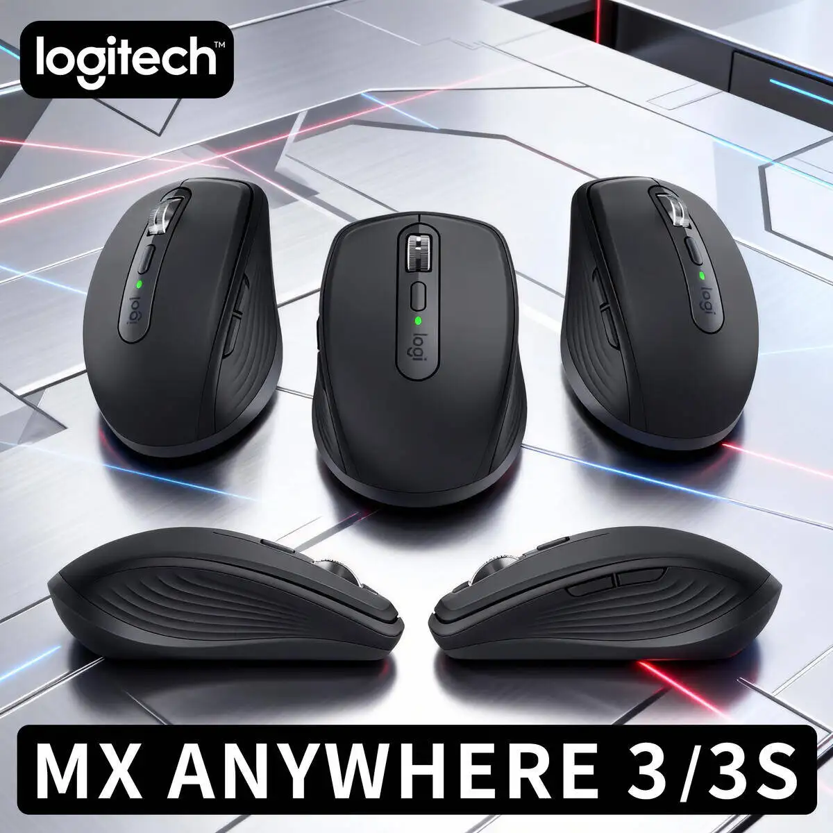 

Logitech MX Anywhere 3S Wireless Dual Mode Mouse Custom DPI Quiet Clicks for Office Home Gaming