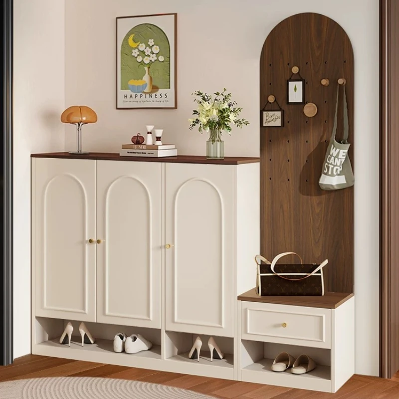 Drawers Bench Shoes Cabinets Wooden Cupboards Closed Dividers Shoes Cabinets Hallway Modern Szafka Na Buty Furniture Home