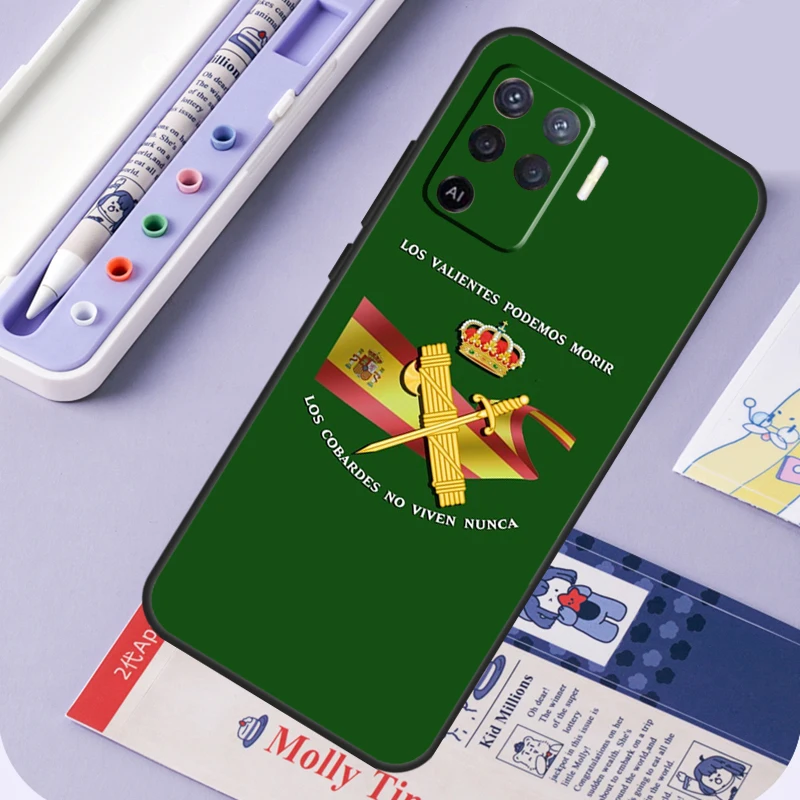 Spanish guard civil Emblem For OPPO A93 A83 A91 A52 A72 A54 A74 A94 A5S A5 A9 A31 A53 A15 A16 Phone Case Back Cover